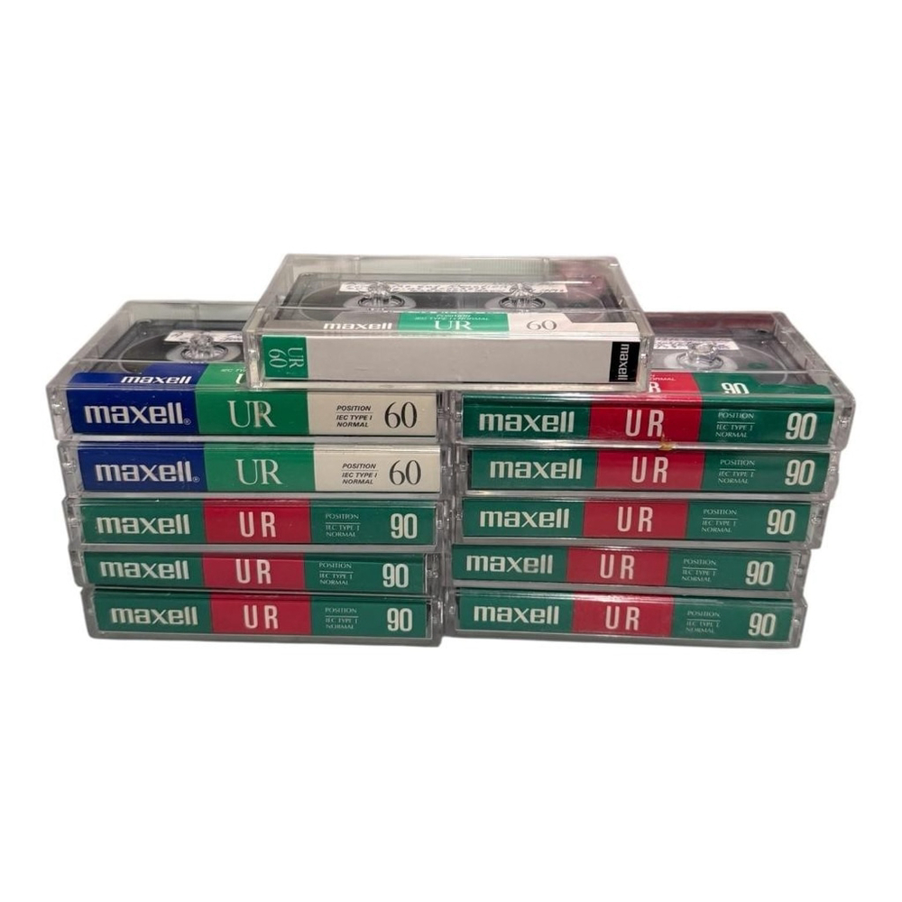 Vintage Maxell UR 60/90 Clear Cassette Tapes Lot 11pc Recorded CBC Radio Talks